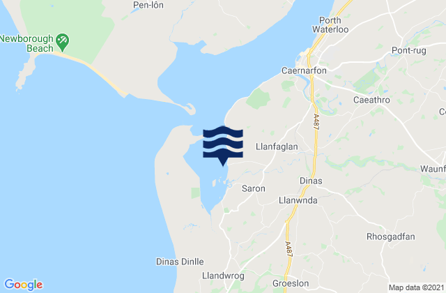 Llanwnda, United Kingdom tide times map