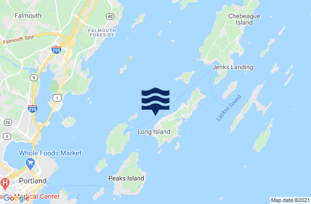 Long Island, United States tide chart map