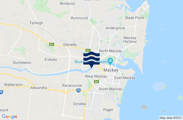 Mackay Mackay Queensland Australia Tide Times Map 3251767 
