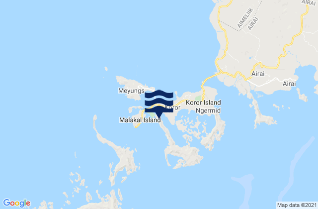 Malakal Harbour, Palau tide times map