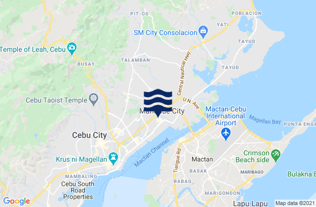 Mandaue City, Philippines tide times map