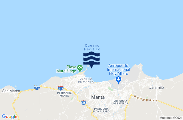 Manta, Ecuador tide times map