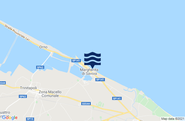 Margherita di Savoia, Italy tide times map