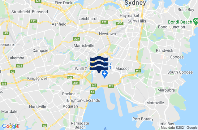 Marley, Australia tide times map