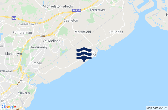 Marshfield, United Kingdom tide times map
