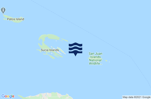Matia Island 0.8 mile west of, United States tide chart map