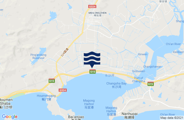 Meilong, China tide times map