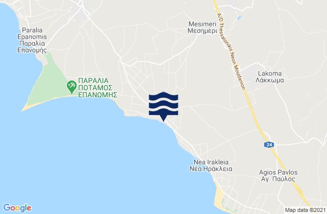 Mesimeri, Greece tide times map