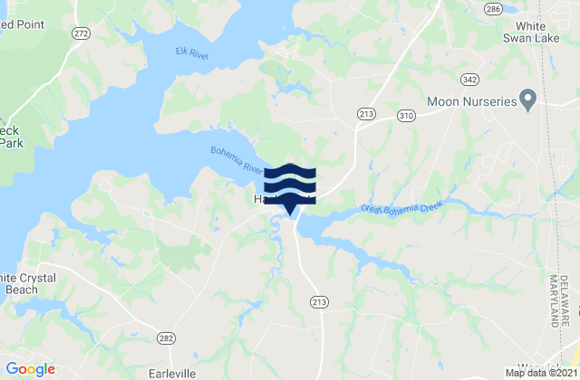Millington, United States tide chart map