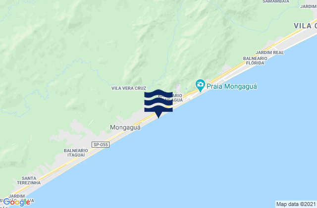 Mongagua, Brazil tide times map