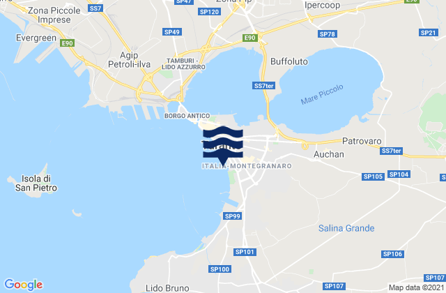 Monteiasi, Italy tide times map
