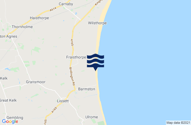 Nafferton, United Kingdom tide times map