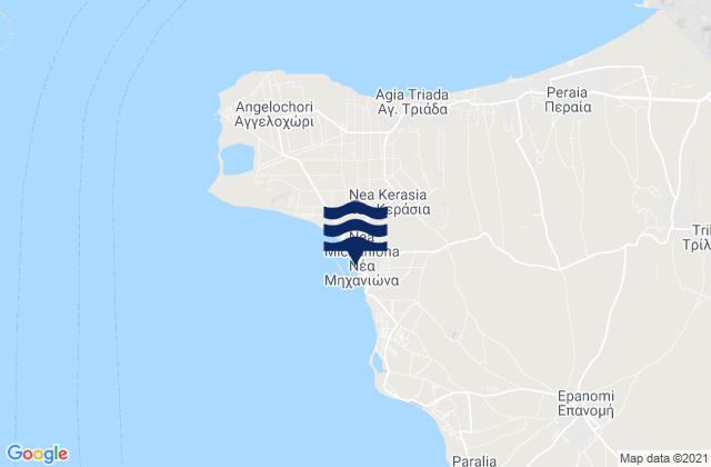 Nea Michaniona, Greece tide times map