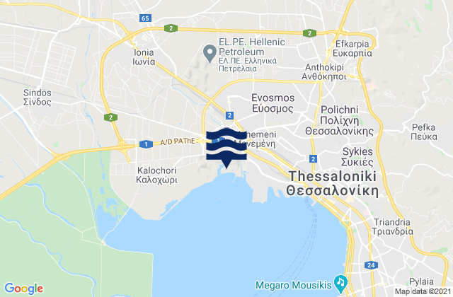 Neochorouda, Greece tide times map