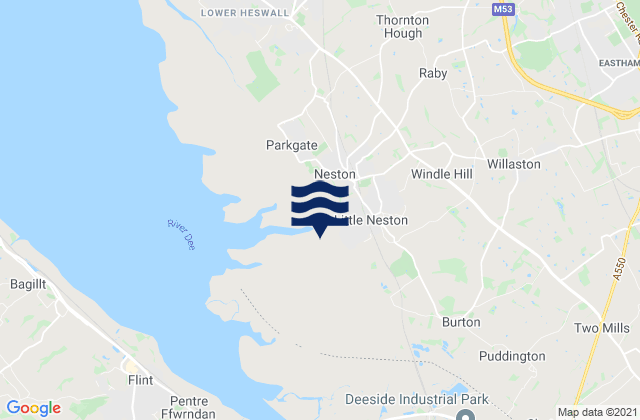 Neston, United Kingdom tide times map