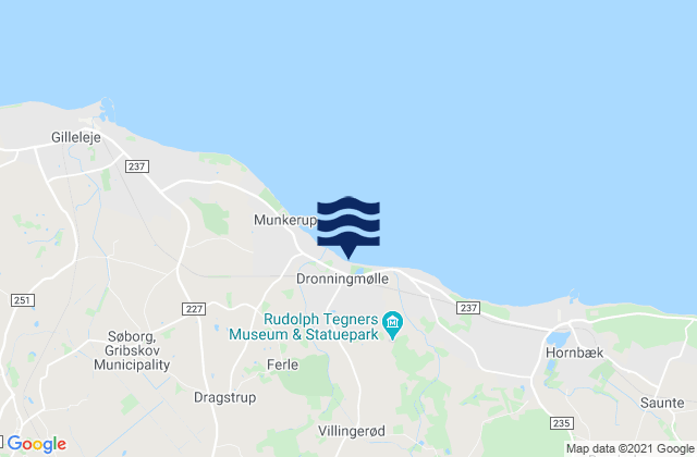 Nodebo, Denmark tide times map
