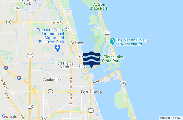 North Beach Causeway, United States tide chart map