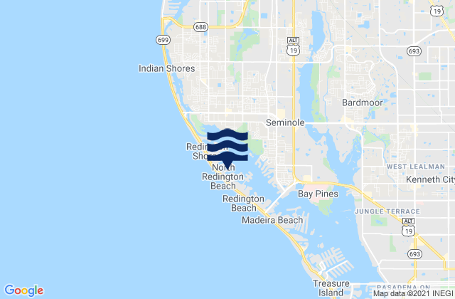 North Redington Beach, United States tide chart map