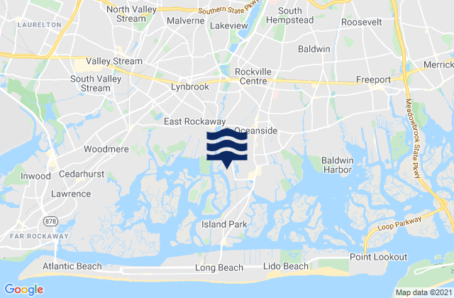 Oceanside Nassau County New York United States Tide Chart Map 7707342 