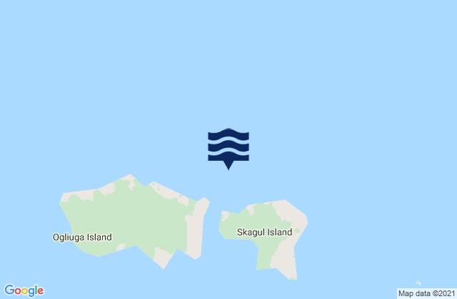 Ogliuga Island pass East of Delarof Is, United States tide chart map