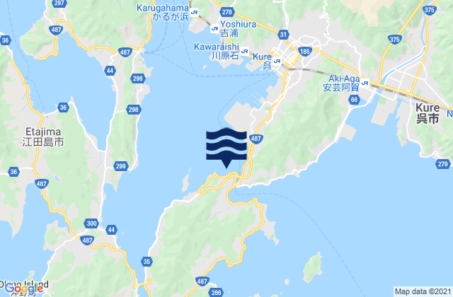Ondo Seto, Japan tide times map