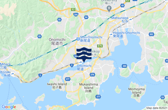 Onomiti, Japan tide times map