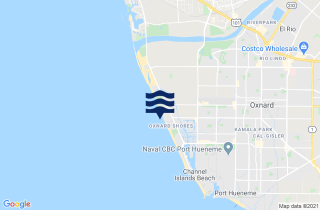 Oxnard Shores, United States tide chart map