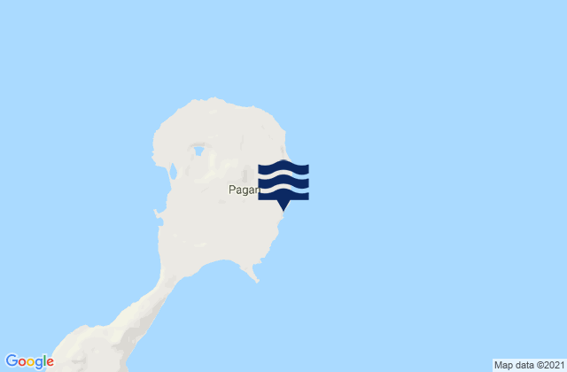 Pagan Island Islands, Northern Mariana Islands tide times map