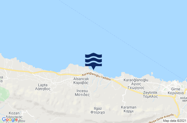 Palaiosofos, Cyprus tide times map