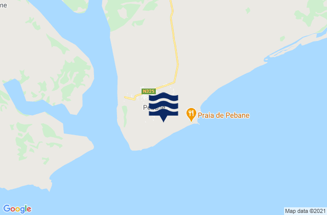 Pebane, Mozambique tide times map