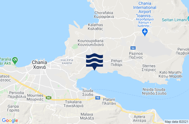 Pithari, Greece tide times map