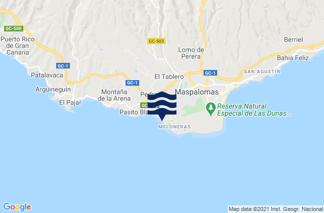 Playa De Meloneras Provincia De Las Palmas Canary Islands Spain Tide Times Map 10060663 