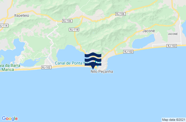 Ponta Negra, Brazil tide times map
