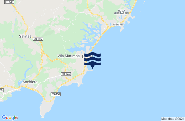 Ponta do Ubu, Brazil tide times map