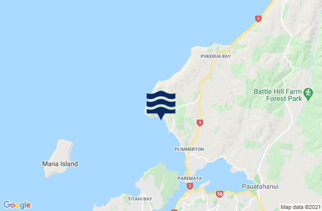 Porirua Harbour (Plimmerton), New Zealand tide times map