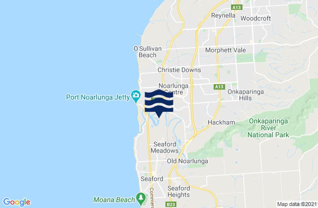Port Noarlunga, Australia tide times map