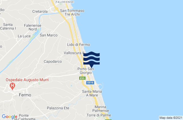 Porto San Giorgio, Italy tide times map