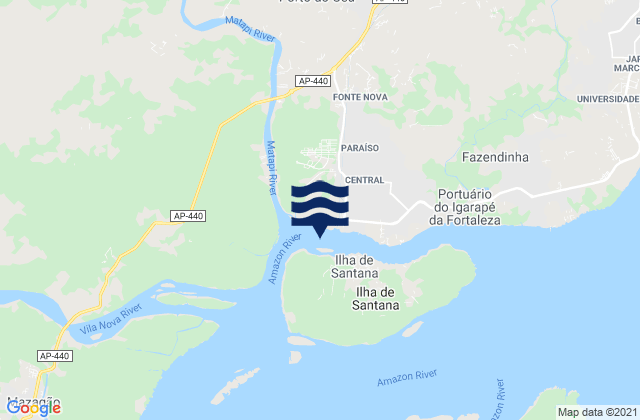 Porto Santana, Brazil tide times map