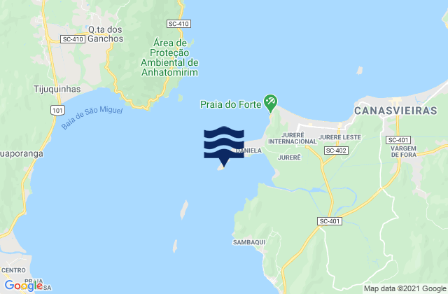 Praia do Pontal, Brazil tide times map