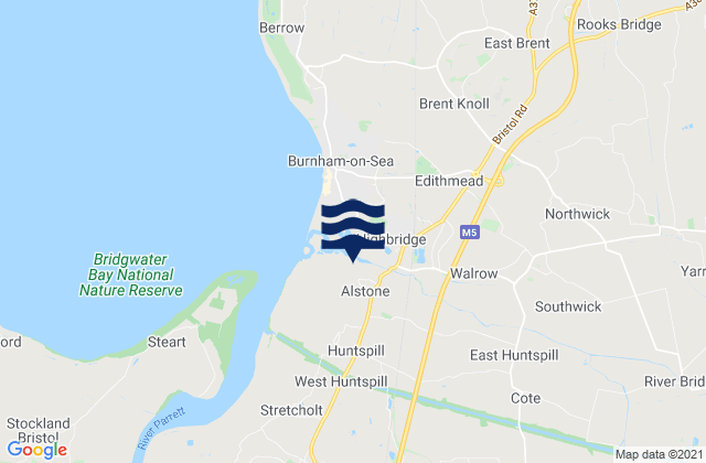 Puriton, United Kingdom tide times map