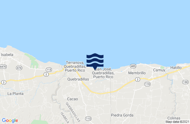 Maps of Quebradillas, Puerto Rico