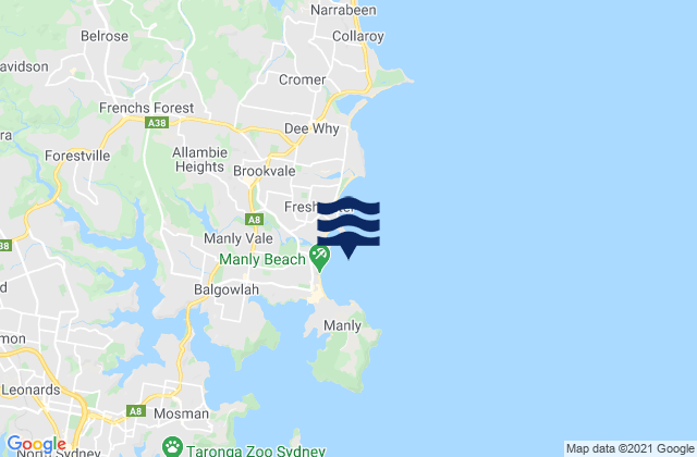 Queensie Bombie, Australia tide times map