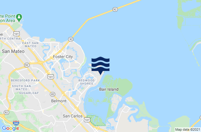 Radio Beach, United States tide chart map