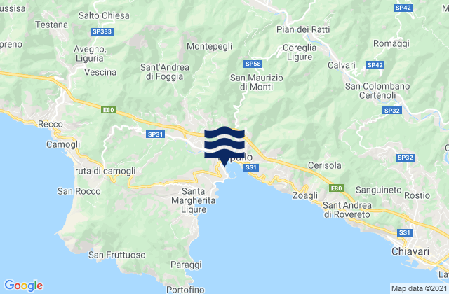Rapallo Provincia Di Genova Liguria Italy Tide Times Map 4767340 