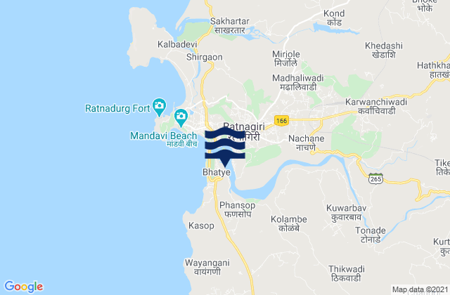 Ratnagiri Bay Ratnagiri Maharashtra India Tide Times Map 30044523 