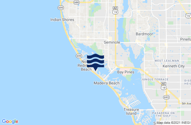 Redington Beach, United States tide chart map