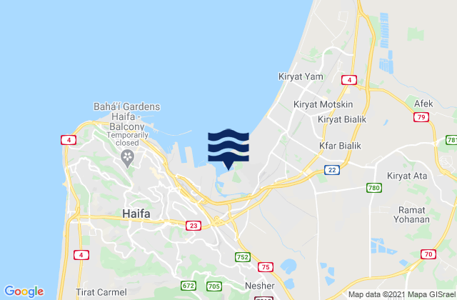 Rekhasim, Israel tide times map