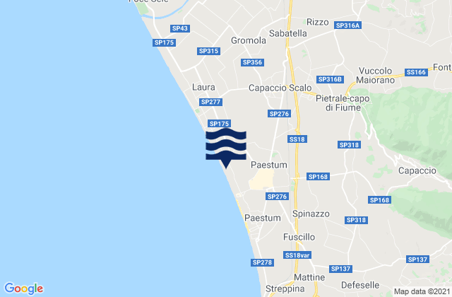 Rettifilo-Vannullo, Italy tide times map