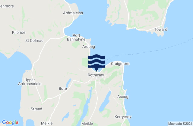 Rothesay, United Kingdom tide times map