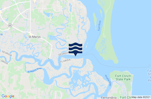 Saint Marys, United States tide chart map
